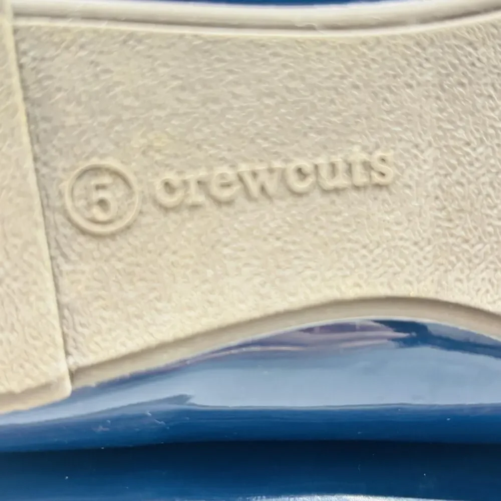 Crewcuts Shoes Kids Girls 5 Blue Patent Ballet Flats Bow Slip On Dress Casual